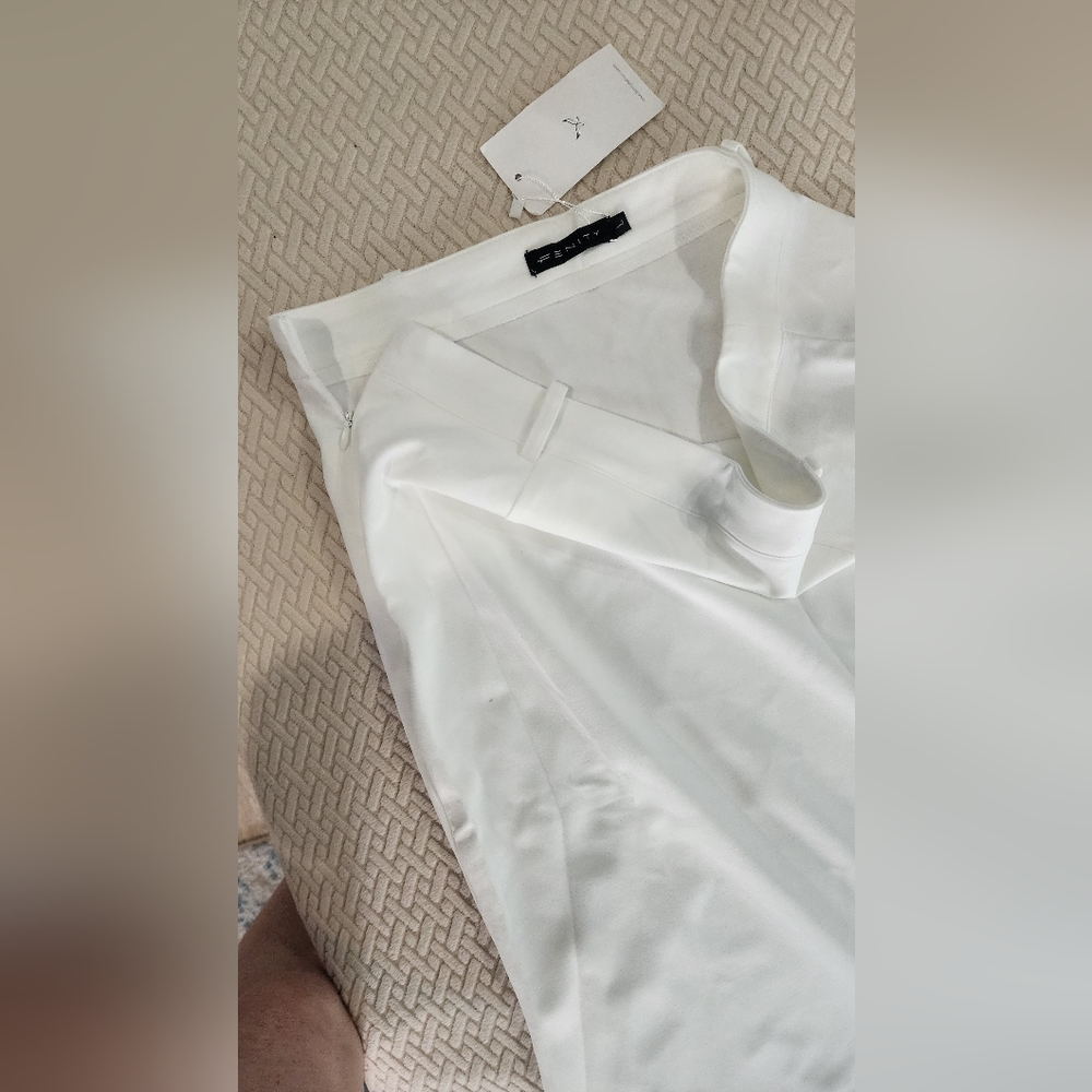 Unlined white maxi skirt